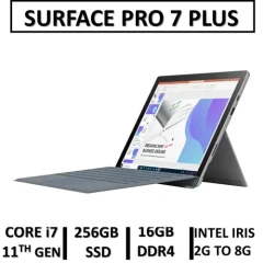 لپ تاپ استوک سرفیس پلاس پرو7 پلاس لمسی تبلتشو مایکروسافت USED LAPTOP STOCK SURFACE PRO 7 PLUS /INTEL CORE i7 11TH GEN/ RAM16/SSD512