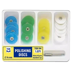 کیت دیسک پرداخت چهار رنگ مرکزدار + ماندرل 40 عددی تور وی ام مروابن