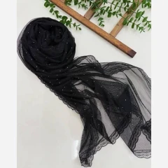 شال دانتل نگینی محرمی مشکی