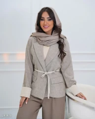 کت زنانه جنس شانتون مدل ایوانا