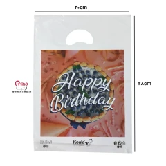 کیسه نایلونی دسته دار طرح BIRTHDAY سایز 28×20 (100 عددی)