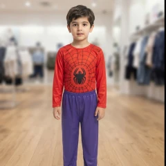ست لباس پسرانه مرد عنکبوتی با شلوار، لباس اسپرت و فانتزی کودک، مناسب3 تا 6 سال