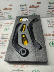 هندگارد (محافظ) سر دسته فرمان انواع موتورسیکلت زرد طلایی رنتال cnc (جفتی)