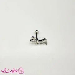 پیرسینگ گوش زنانه مدل نگین سفید کد 90