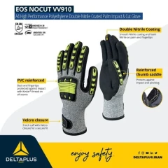 دستکش ایمنی ضد برش،ضد حرارت،ضد ضربه دلتاپلاس مدل DELTA PLUS GLOVES EOS NOCUT VV910