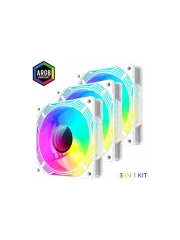 فن کیس گیم مکس مدل KF300 WHITE RGB
