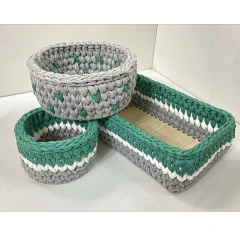 ست سبد وسایل کودک مدل سیسمونی کد Kids Storage Basket-01 مجموعه 3 عددی