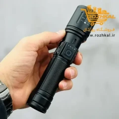 چراغ قوه شارژی جیبی اسمال سان مدل ZY-T258 با قابلیت زوم و نشانگر درصد شارژ