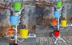 جاگلدان و استند فلزی 5شاخه ای فرفورژه