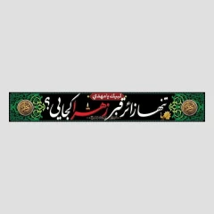کتیبه خیابانی تنها زائر قبر زهرا کجایی