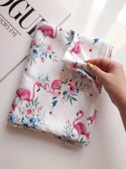 روبالشی ساتن طرح فلامینگو
