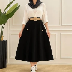 دامن زنانه به همراه کمربند