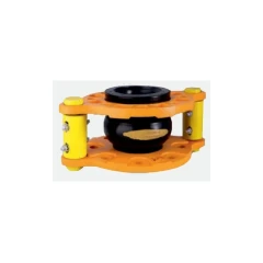 لرزه‌گیر لاستیکی مهاردار زرد رنگ PN10 ارتعاشات صنعتی ایران
