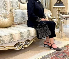 ست مانتو شلوار مجلسی نگینی راد مازراتی اعلا با نگین پرسی تضمینی