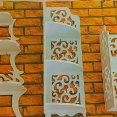 شلف کنجی سه طبقه دیواری زمینی توالت ضدآب