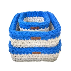 ست سبد وسایل کودک مدل سیسمونی کد Kids Storage Basket-09 مجموعه 3 عددی