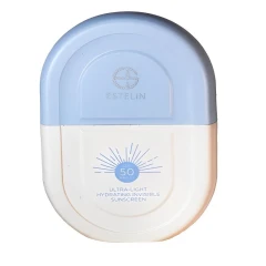 کرم ضد آفتاب بدون رنگ استلین، 50 SPF، مدل ultra light، مناسب انواع پوست و حجم 50 میلی‌لیتر، محافظت کننده در برابر اشعه UVA و UVB