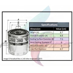 فیلتر روغن اصلی  فورد موستانگ، لینکلن تاون‌کار، مرکوری گرند مارکیز OEM : F1AZ-6731-BD / موتورکرافت FL-820S