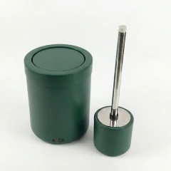 ست فرچه و سطل سرویس بهداشتی AXOR (آکسور) مدل امیلیو رنگ سبز تیره (psfbkjs)