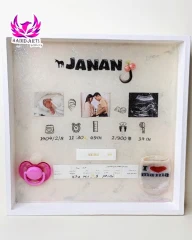 تابلو نوزادی سایز 30 × 30 جنس تابلو چوبی