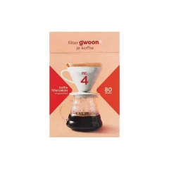 فیلتر قهوه کاغذی gwoon شماره 4 - 80 عددی 175 گرم