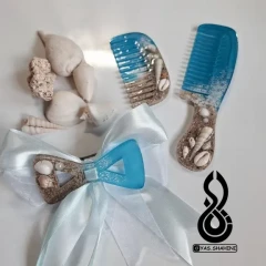 ست شانه و گیره مو طرح دریایی