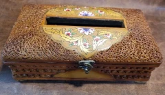 جای دستمال کاغذی دست ساز چوب و چرم تیدا (خاص / کیفیت عالی)