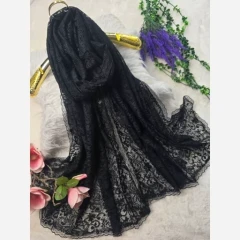 شال دانتل شهرزاد شال محرمی مشکی مجلسی