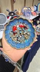 تنگ ماهی رزینی طرح گل