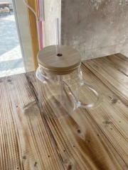 لیوان نی دار طرح گرد درب بامبو