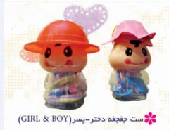 ست جغجغه مدل عروسکی دختر و پسر