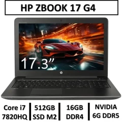 لپ تاپ اچ پی زد بوک استوک ورک استیشن گرافیک 6 USED STOCK LAPTOP HP WORKSTATION ZBOOK 17 G4 /CPU INTEL Core i7 7820HQ/RAM 16/512GB SSD M2/GPU 6G DDR5