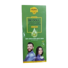 شامپو رنگ موی گیاهی 10 دقیقه ای روژان BE DOLL ROJAN