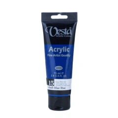 رنگ اکریلیک وستا کد cobalt blue hue 15 حجم 75 میل