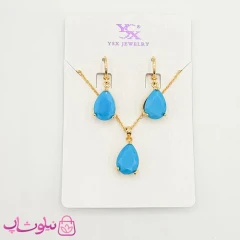 نیم ست زنانه YSX مدل آبی فیروزه ای کد 5991