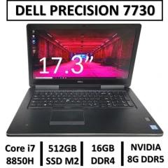 لپ تاپ دل 7730 ورک استیشن گرافیک 6G استوک USED LAPTOP DELL PRECISION 7730/CPU INTEL Core i7 8850H/ RAM16/ SSD512/ GPU NVIDIA 8G