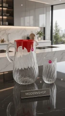 پارچ و لیوان بلوری آلفا(نئو) شش نفره