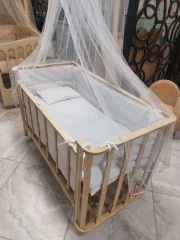 گهواره کنار مادر مدل فرشته ابعداد 60*120 برند دیوانکو Divanco چوب پلای‌وود