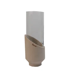گلدان رومیزی سنگی کتایون استودیو هفت سنگ رنگ خاکی (pfk2)