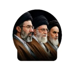 برچسب خودرو طرح امام خمینی و رهبر شهید و رهبر جدید اندازه حدودی 13.5 در 14سانت برش لیزری کد 10472701