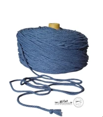 نخ مکرومه آبی نفتی پنبه ای