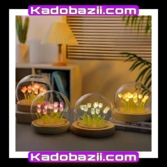 چراغ خواب دشت لاله با پایه چوبی
