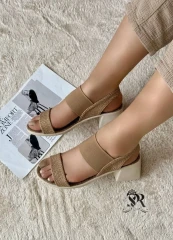 صندل زنانه طبی چرم طرح کنف