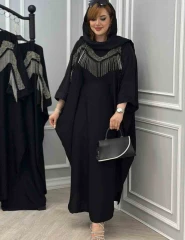 عبا زنانه مجلسی عربی ریشه دار مدل تینا_شیکانکده