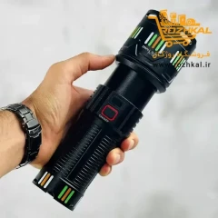 چراغ قوه اسمال سان مدل ZY-T273 با قدرت نور و شارژدهی بالا و جنس بدنه عالی پک اصلی
