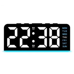 ساعت رومیزی دیجیتال مدل GH-8033 با نور Mood، دو آلارم، نمایش دما و تاریخ