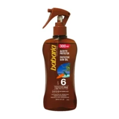 اسپری روغن برنزه کننده ضد آفتاب باباریا SPF6 حجم 300 میل
