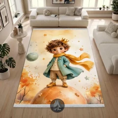فرشینه پسرانه شازده کوچولو و هواپیما DA-9015 | فرش کودک