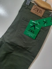 شلوار کتان مردانه راسته اسپورت زارا (REGULAR ZARA) رنگ زیت...