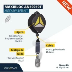 فال ارستر (15 متری) شوکدار مکسی بلوک دلتاپلاس فرانسه مدل DELTAPLUS FALL ARRESTER MAXIBLOC AN10015T